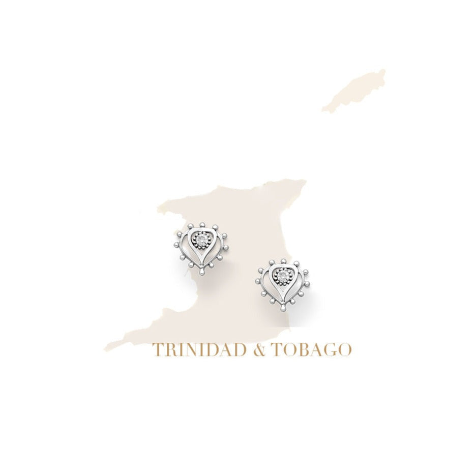 Trinidad &amp; Tobago Maximalist &amp; Silver Earrings