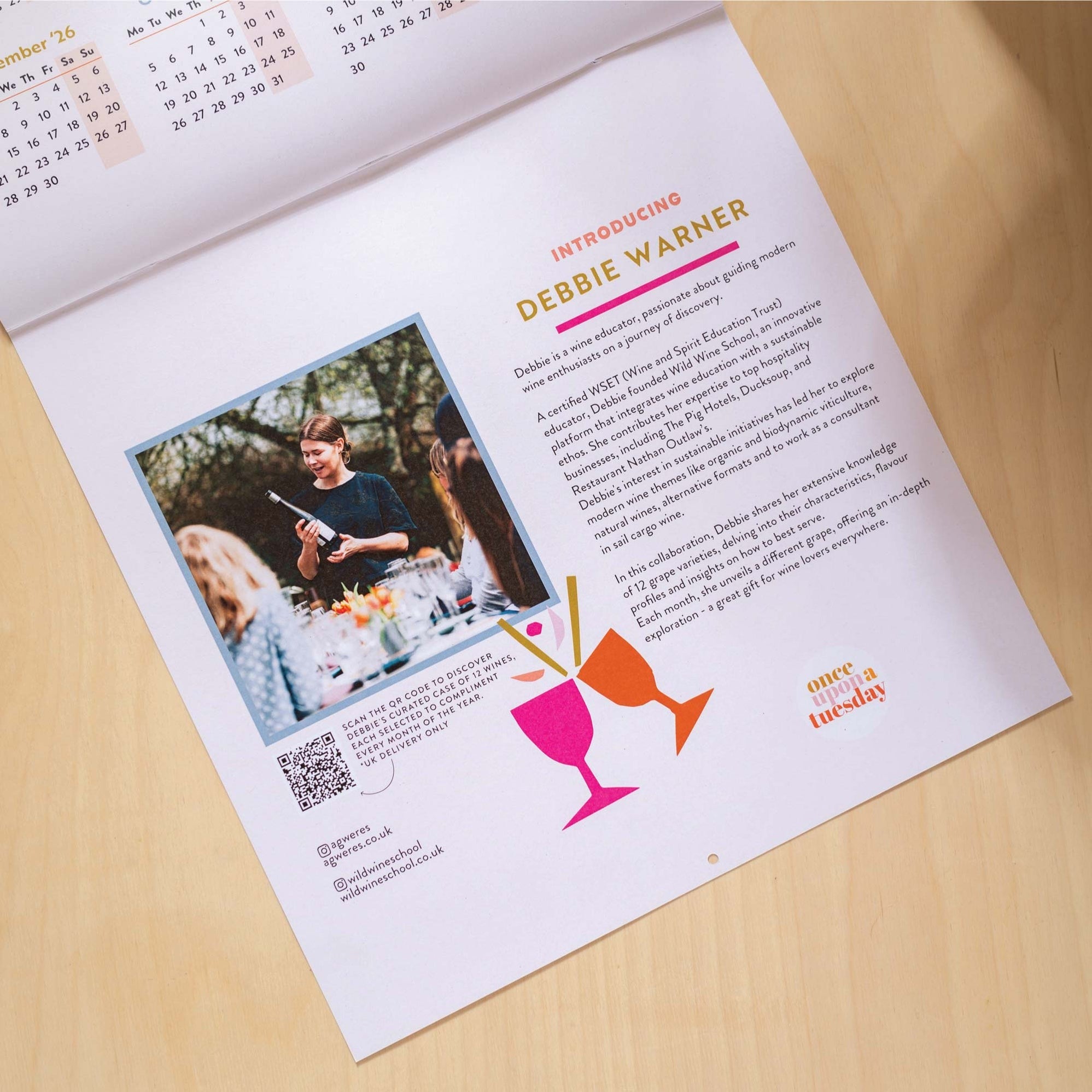 Bright &amp; Bold Wine 2025 Calendar