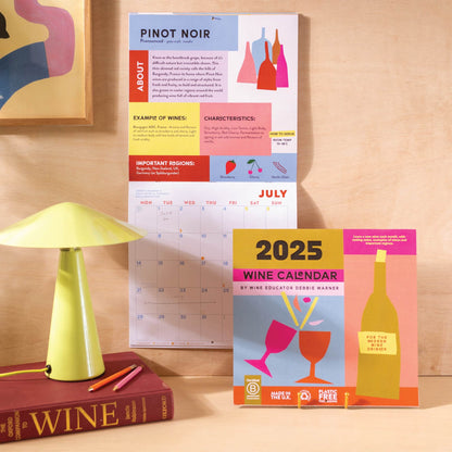 Bright &amp; Bold Wine 2025 Calendar