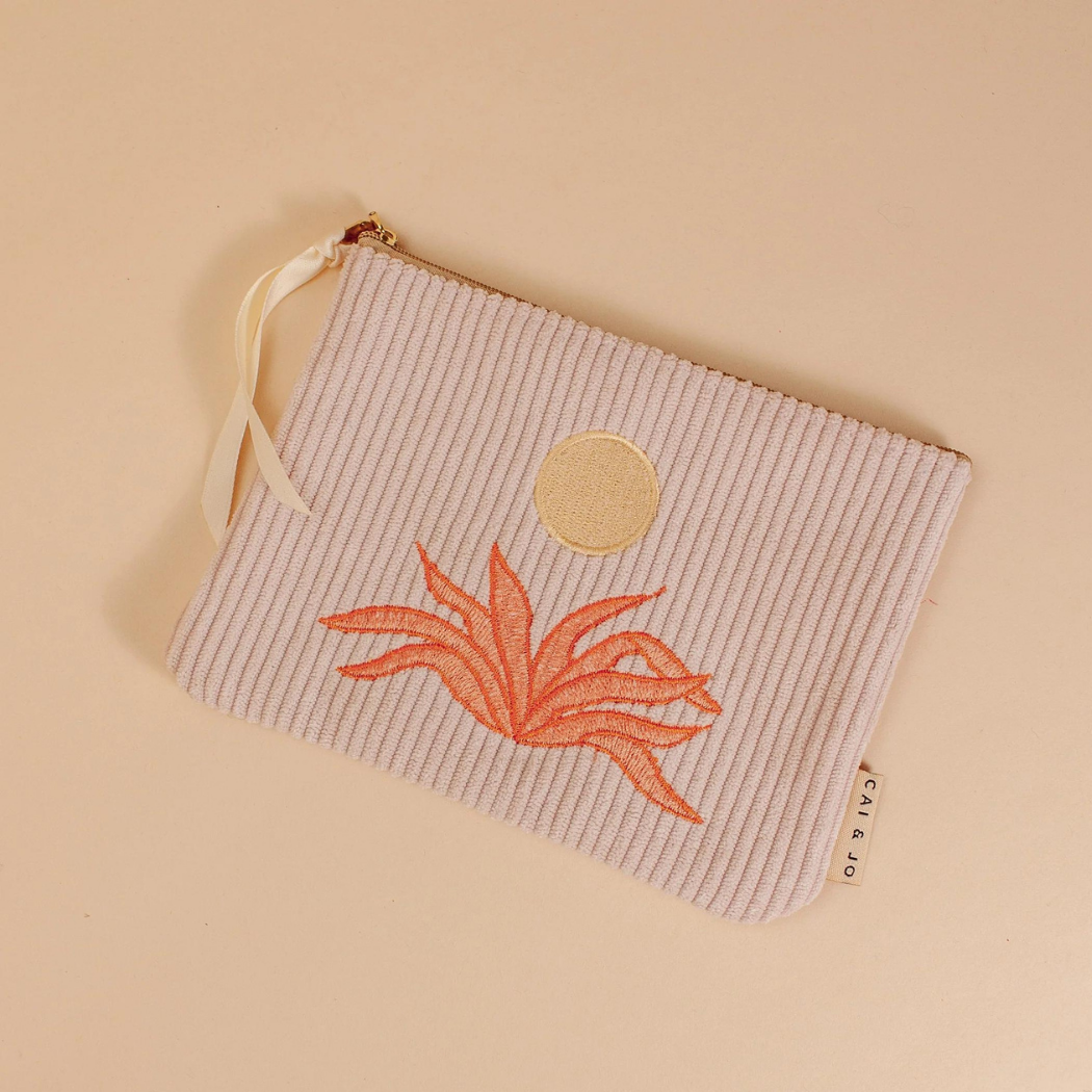 Pale Pink Corduroy Pouch