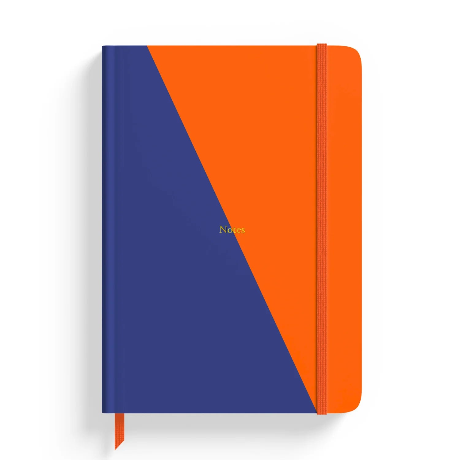 Lined Notebook A5 Contrast Navy &amp; Orange