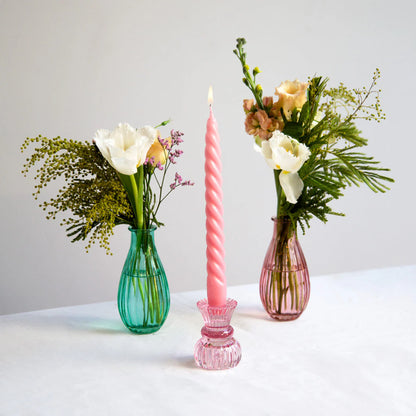 Boho Small Glass Candle Holder