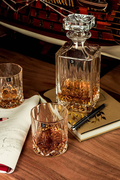 Diamante Dorchester Whisky Decanter Set 0f 2