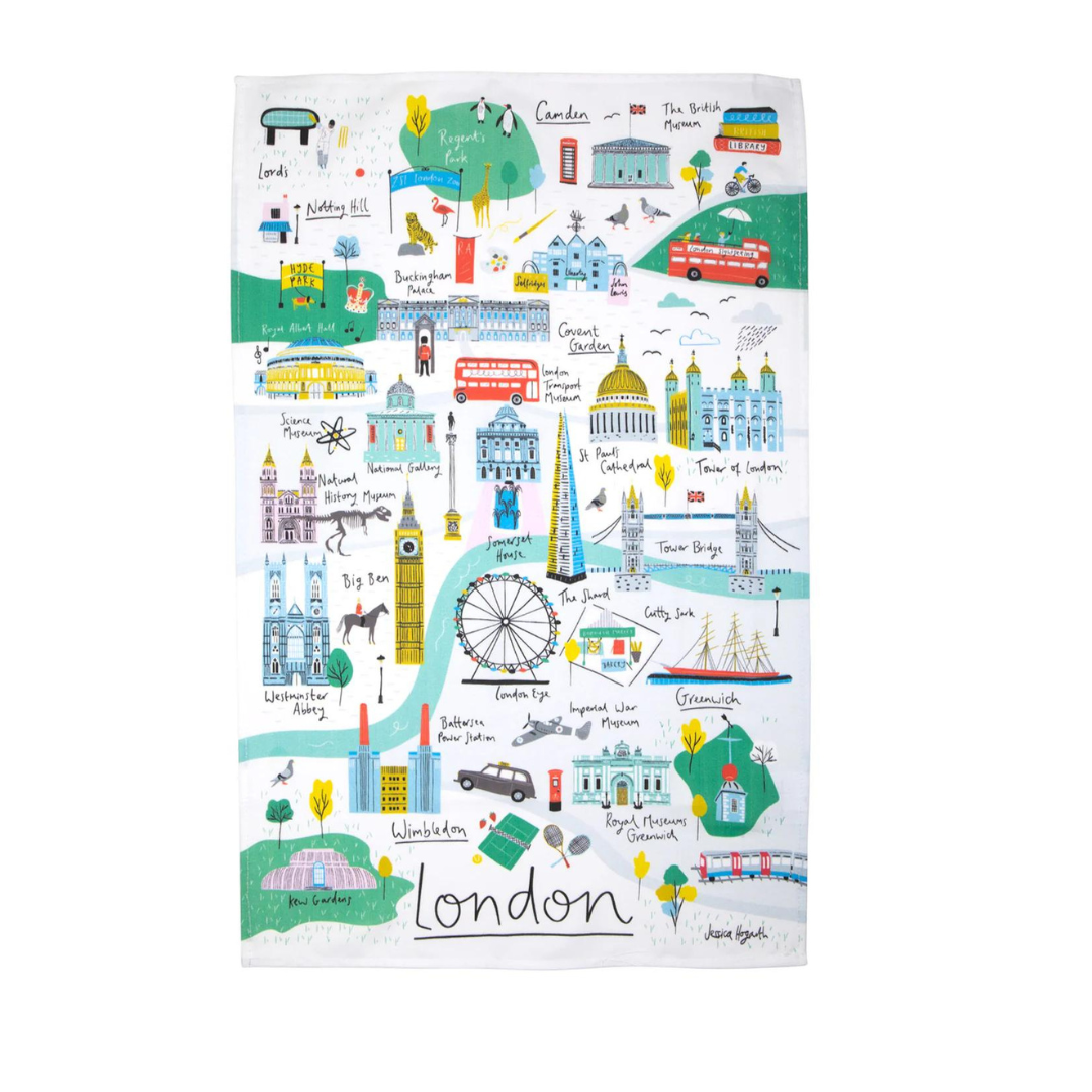 London Map Tea Towel