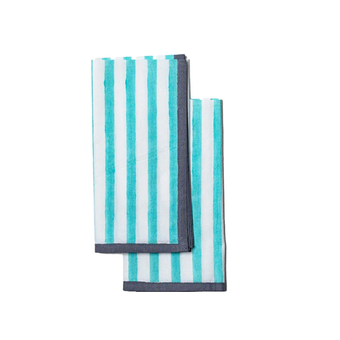 Hand-Printed Stipes Napkins Set of 2