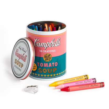 Andy Warhol Soup Can Crayons &amp; Sharpener