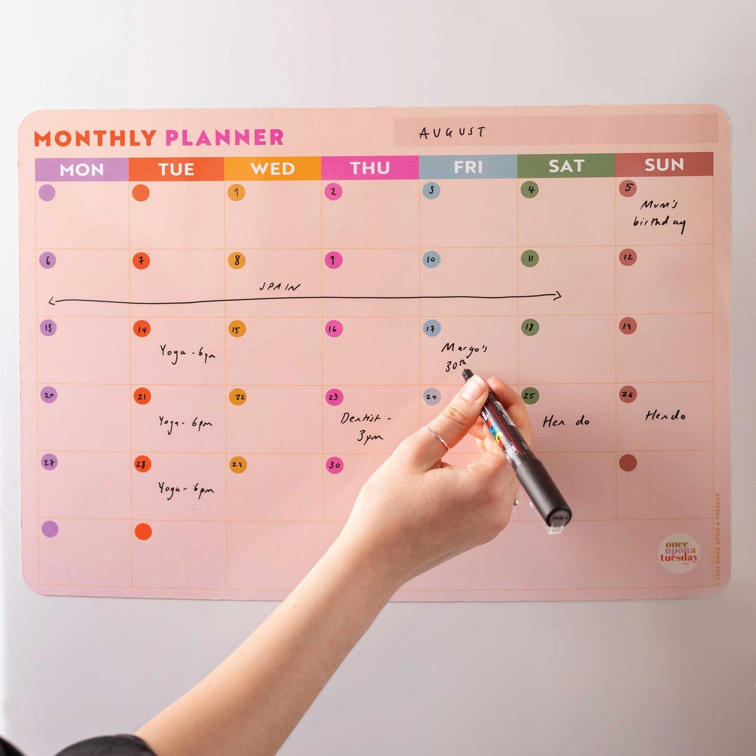 Large A3 Magnetic Monthly Planner | Fridge Magnet Planner
