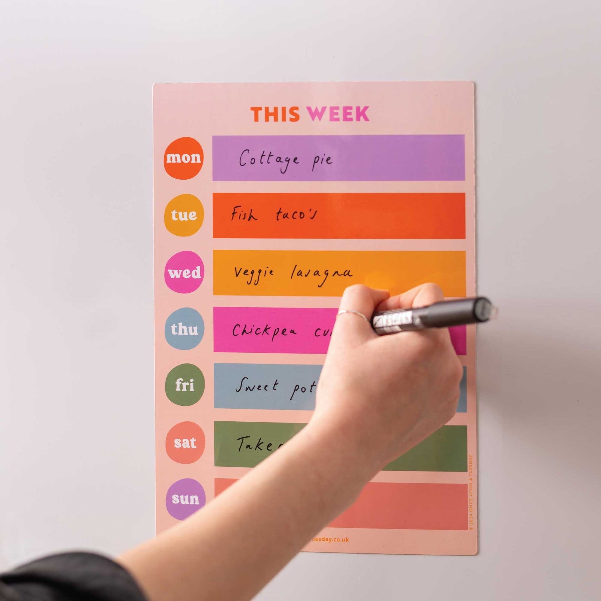 A4 Magnetic Colour Block `Weekly Planner | FridgeMagnet