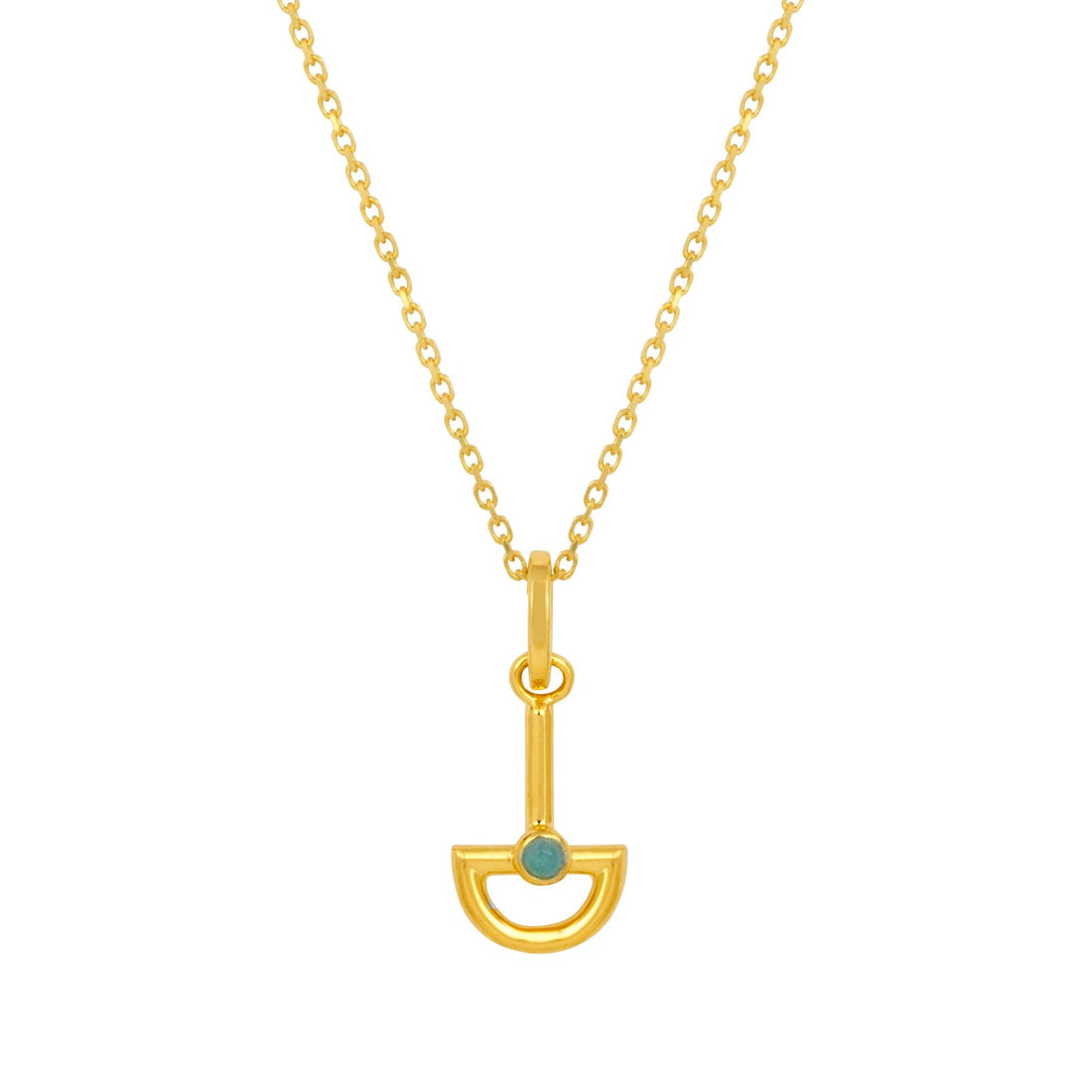 Blue Chalcedony Boat Necklace