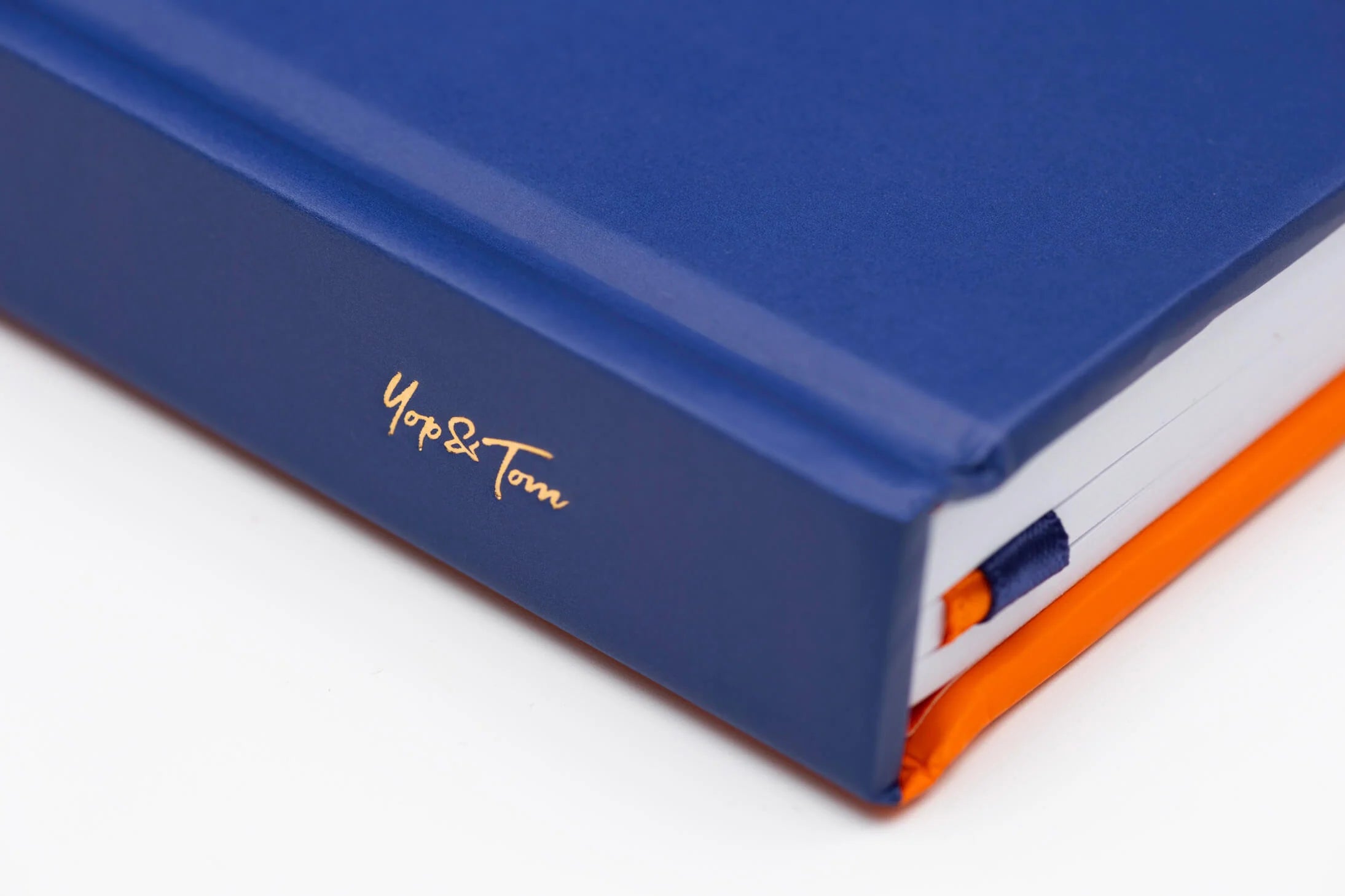 Lined Notebook A5 Contrast Navy &amp; Orange