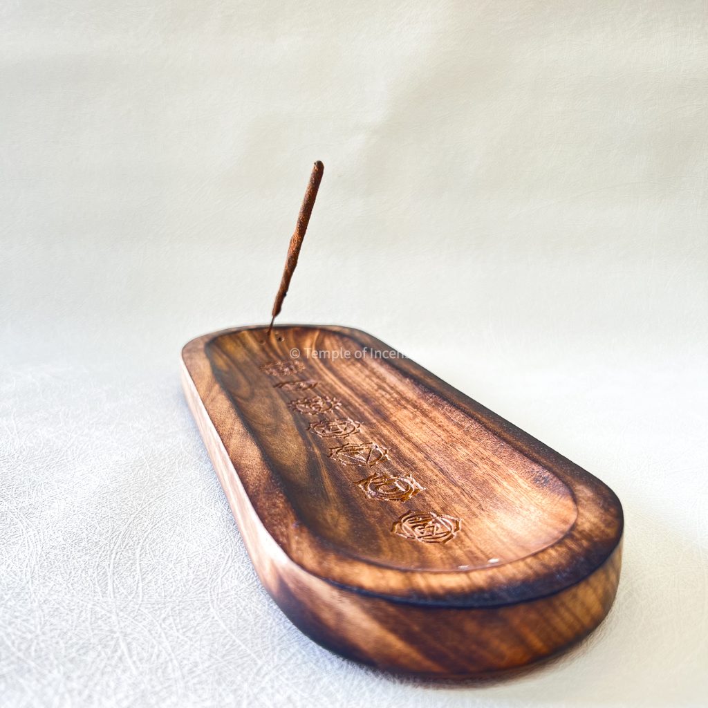 7 Chakra Wide Wooden Incense Holder