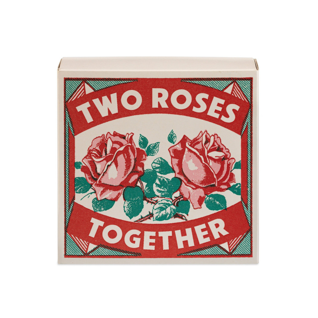 Two Roses Together Square Box Matches