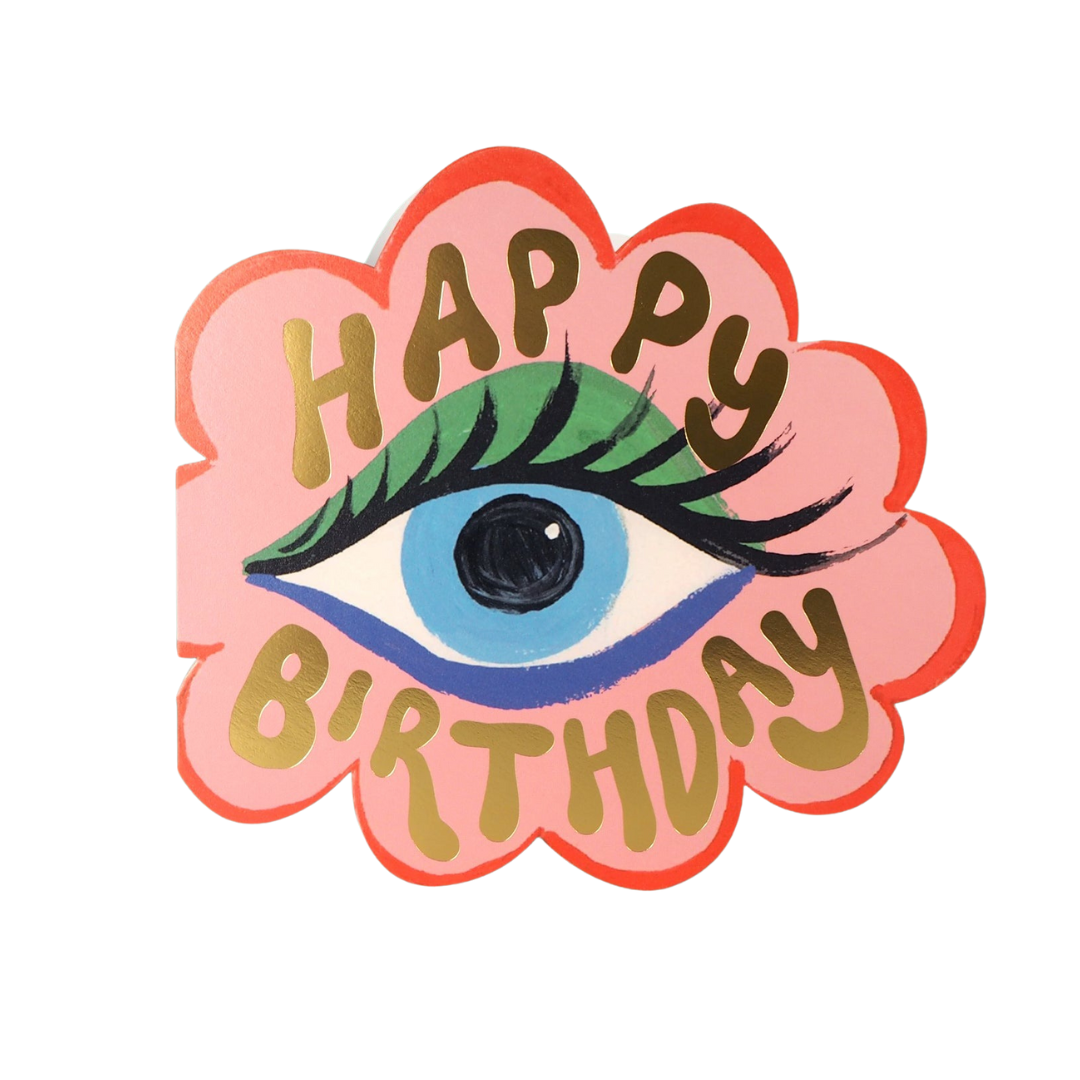 Flower Eye Shaped Card