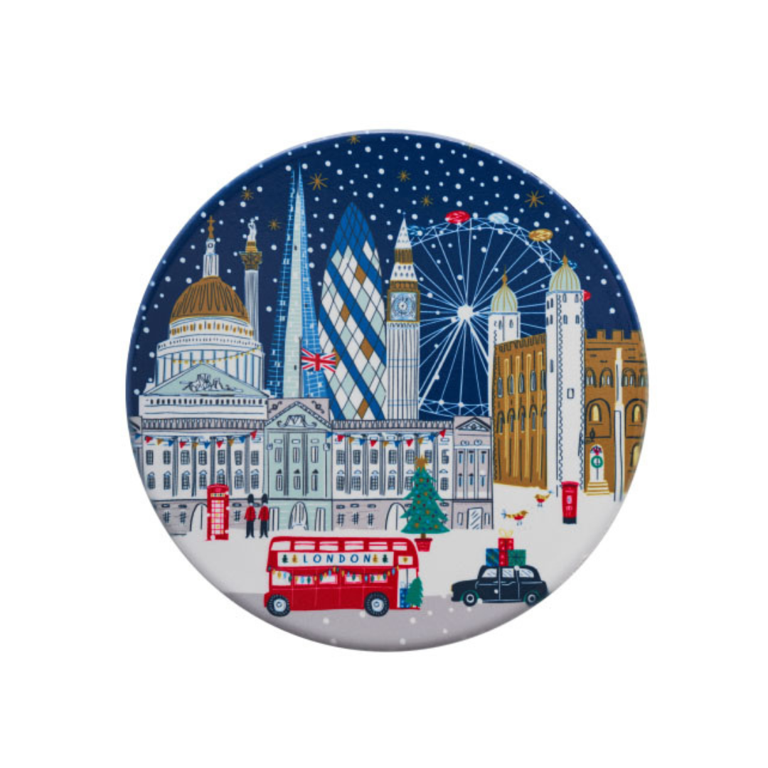 London Winter Ceramic Coaster