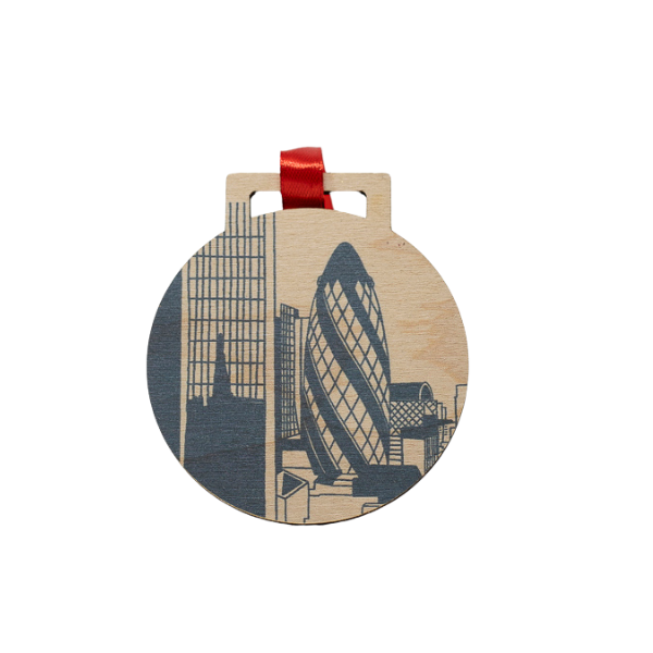 The Gherkin Wooden Bauble