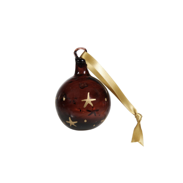 Plum Star 2024 Glass Bauble