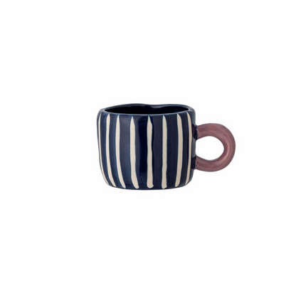 Mini Cup Blu White Stripe