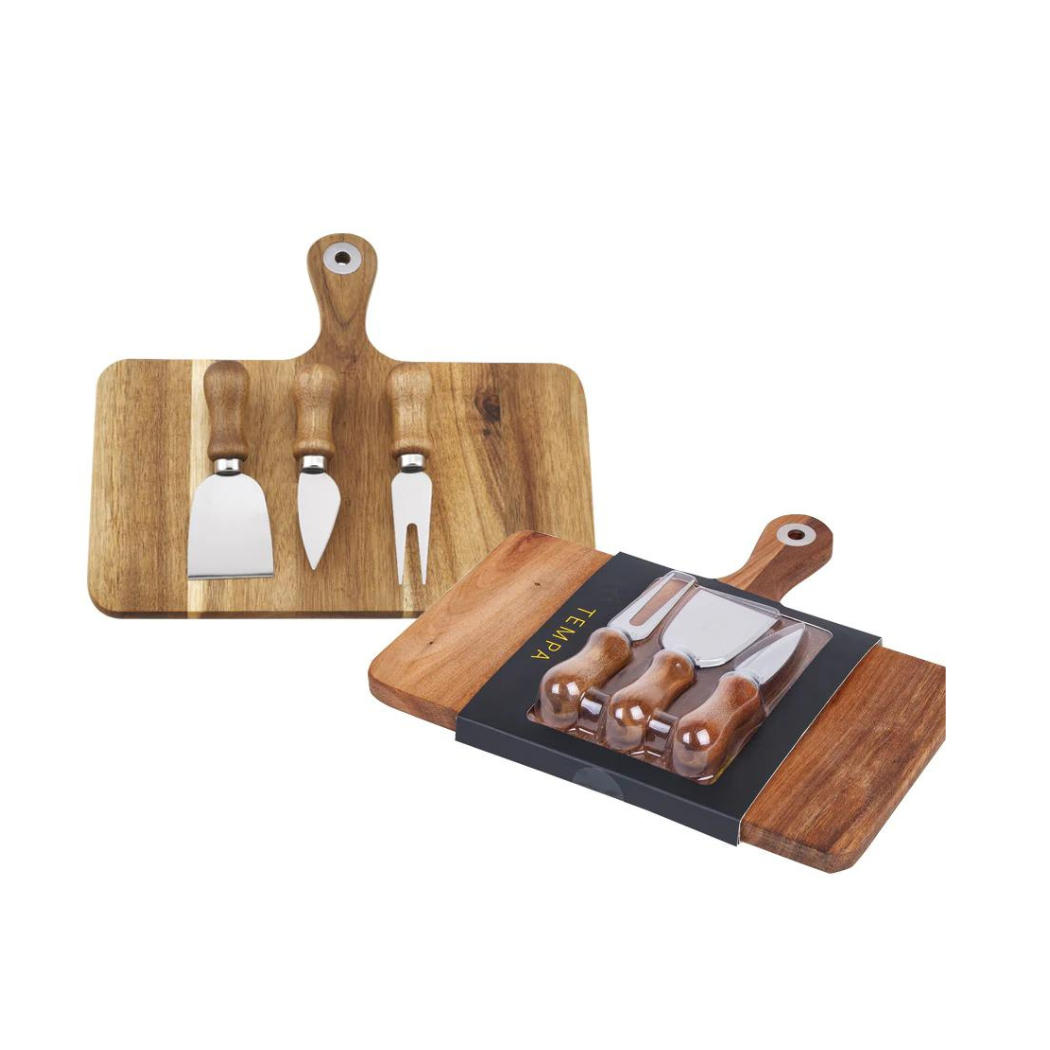 Rectangular Cheese Board 4pc Cheese Set