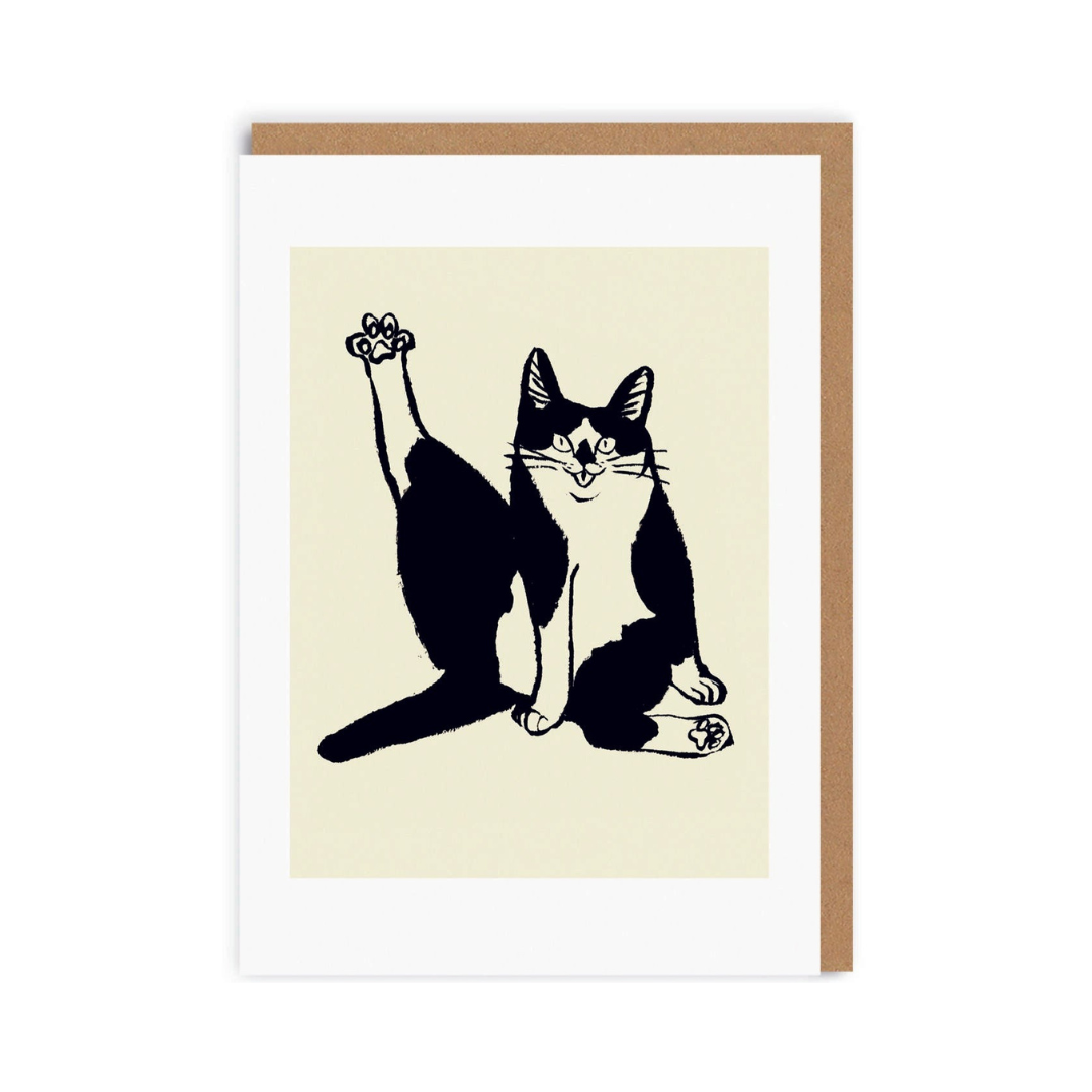 Cat Pose Greeting Card