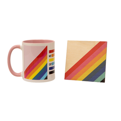 Sorry Not My Cup Of Tea Ceramic Mug &amp; wooden Coaster Set