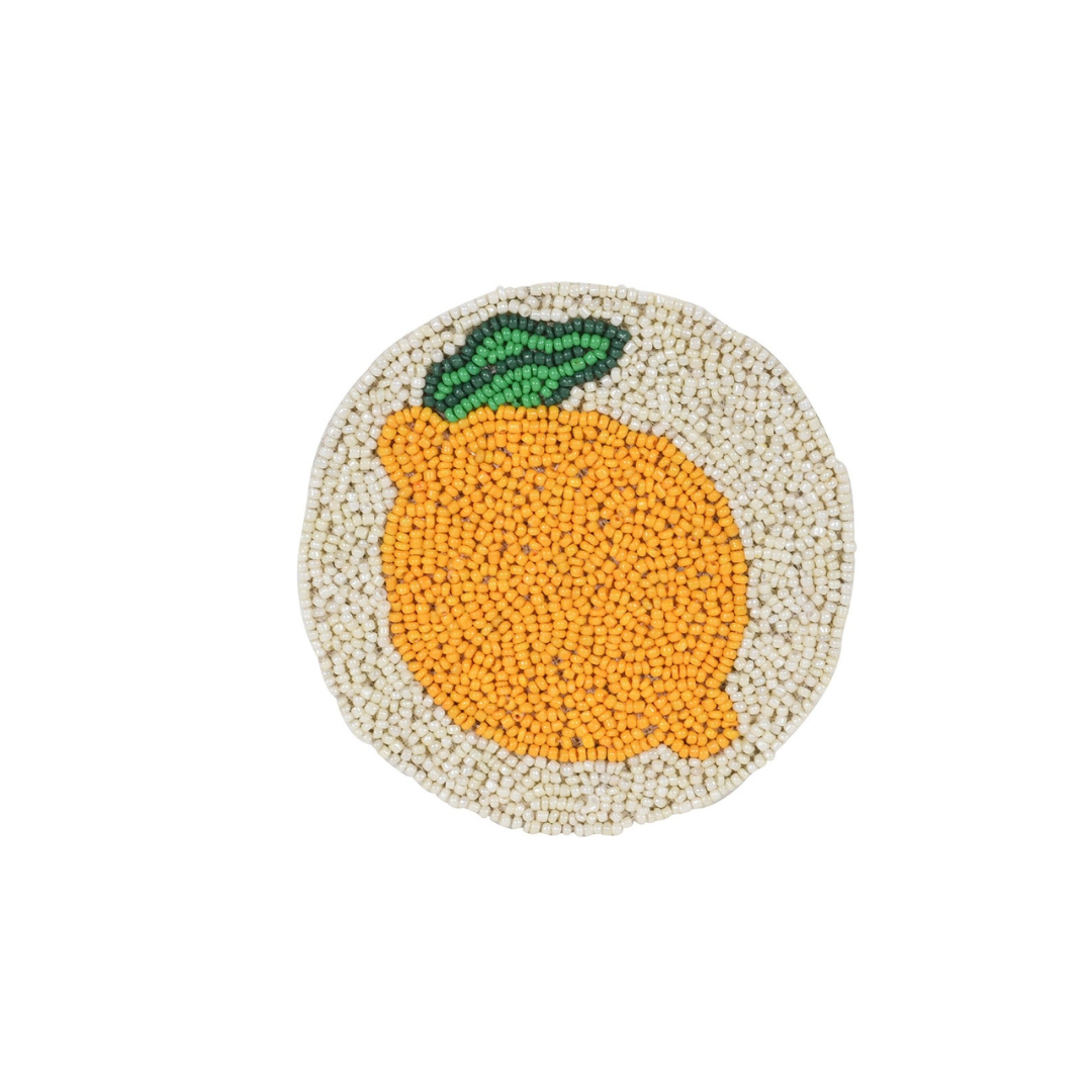 Lemon Beaded Coaster Set 0f 4