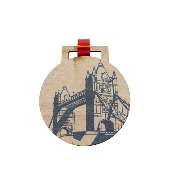 Tower Of London Wooden Christmas Baubles