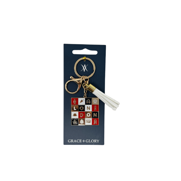 London Square Metal Bag Charm