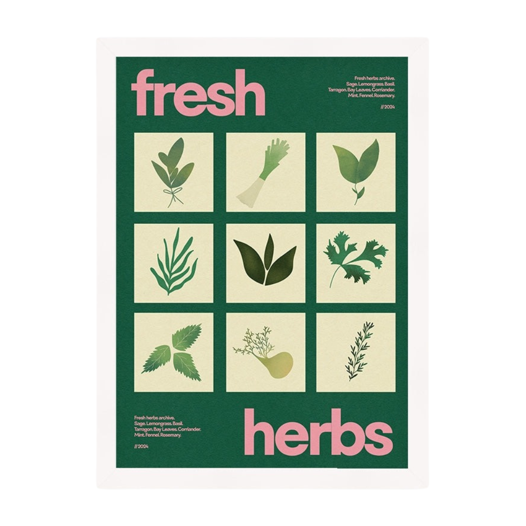 Fresh Herbs A3 Print Unframed