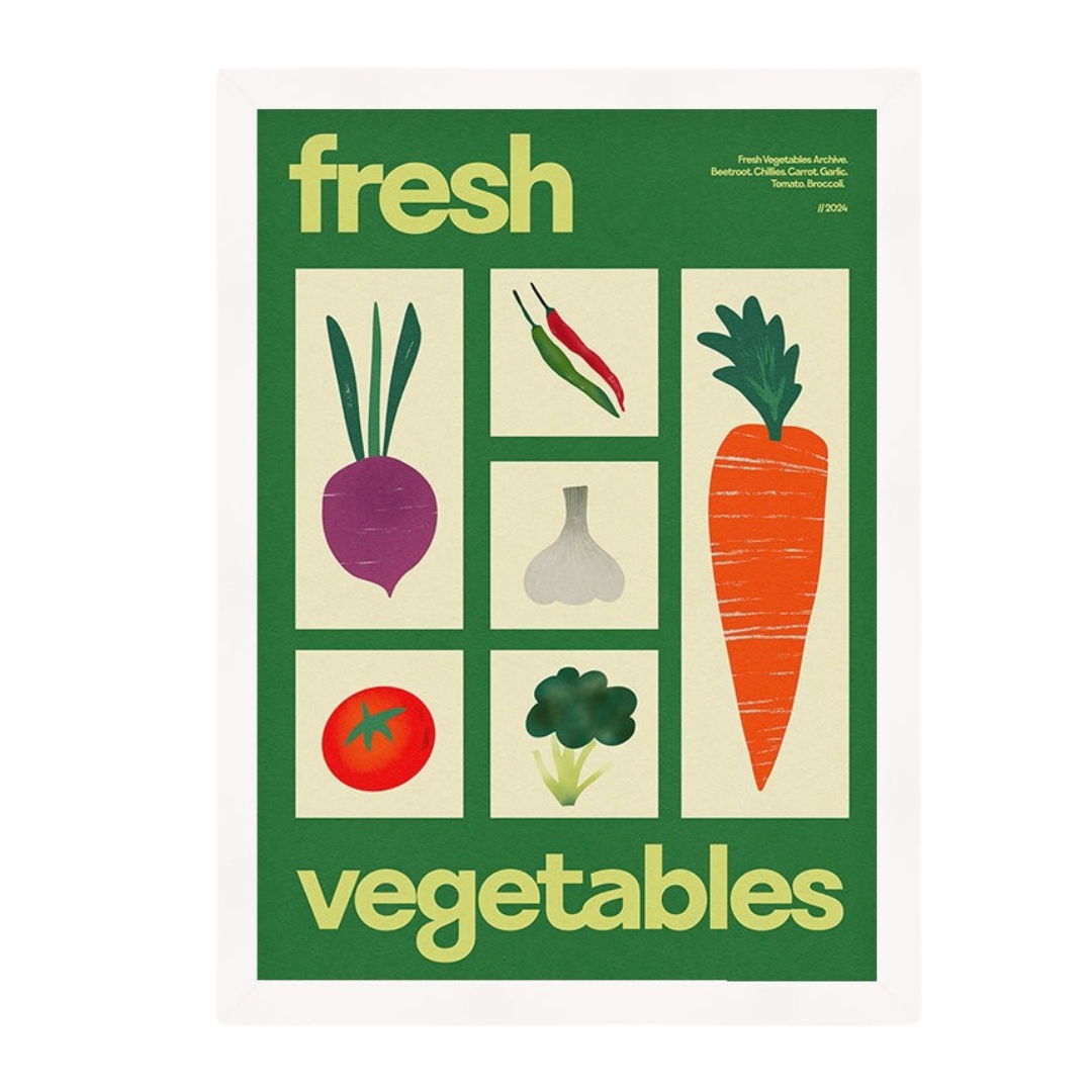 Fresh Vegetables A3 Unframed Print