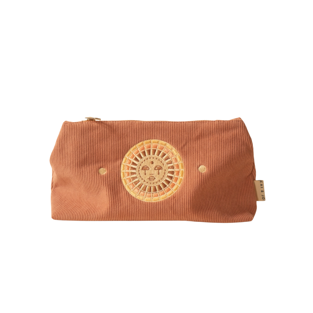 Medium Corduroy Pouch in Dusty Pink