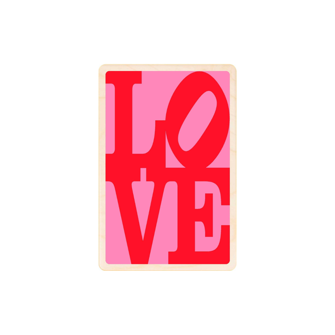 Love Wooden Postcard