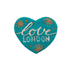 Love London Heart Shape Beaded Purse