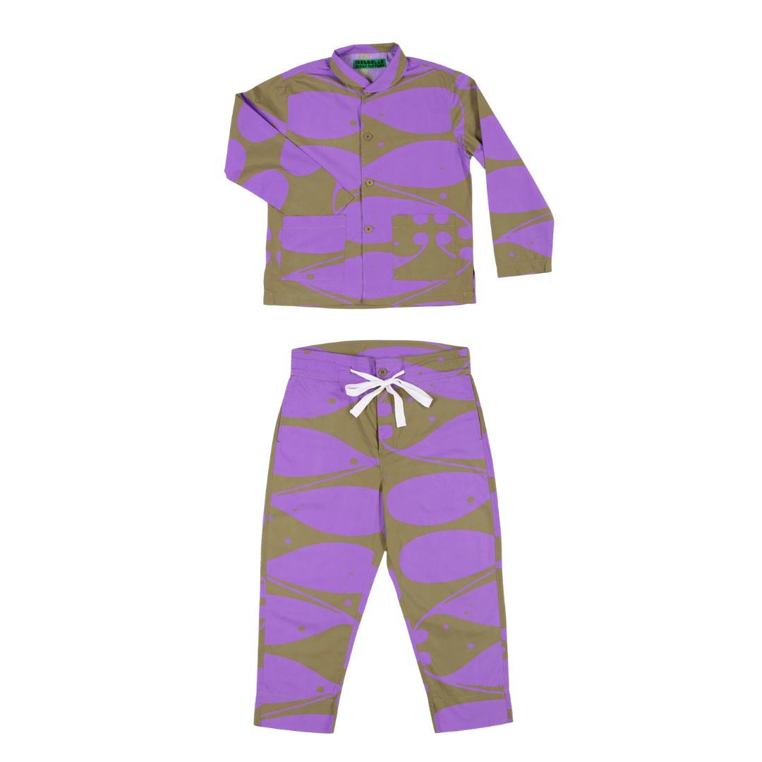 Organic Cotton Pyjama Set Barbarian Olive