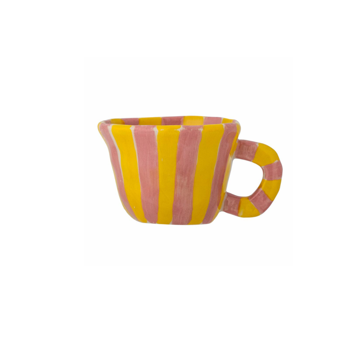 Mini Cup Yellow Pink Stripe