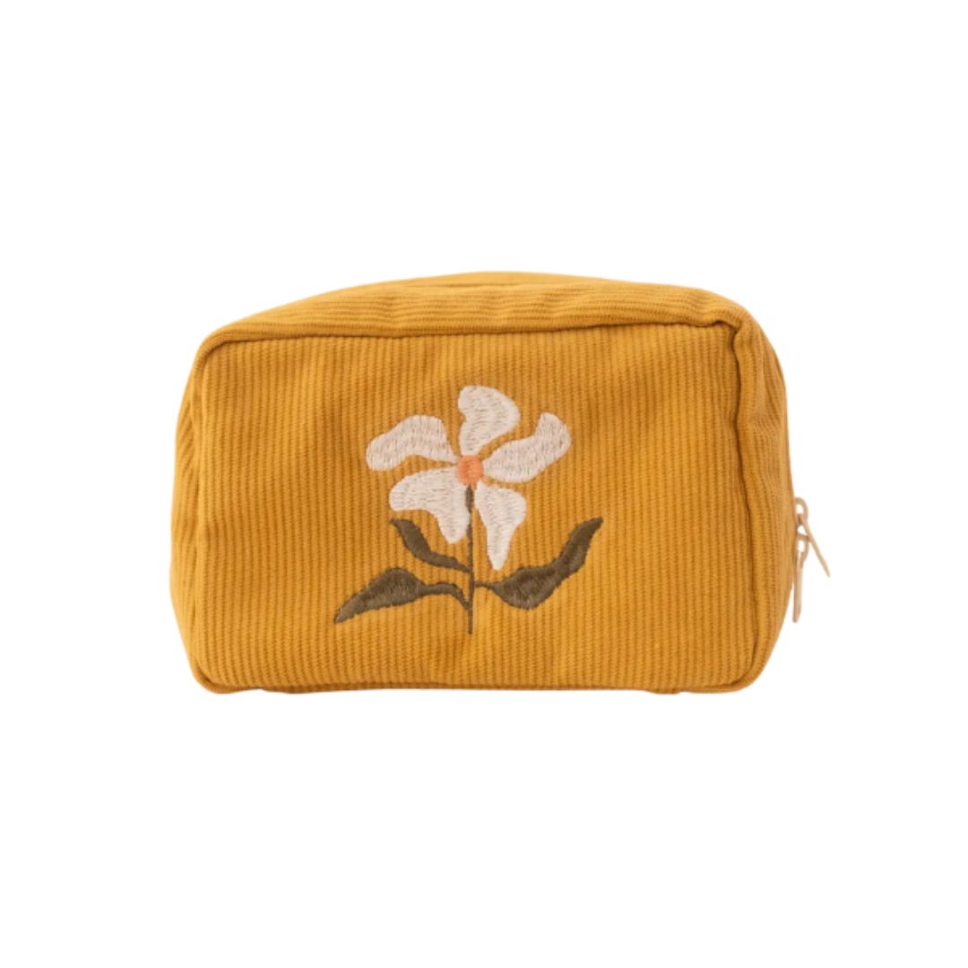 Corduroy Makeup Bag in Marigold
