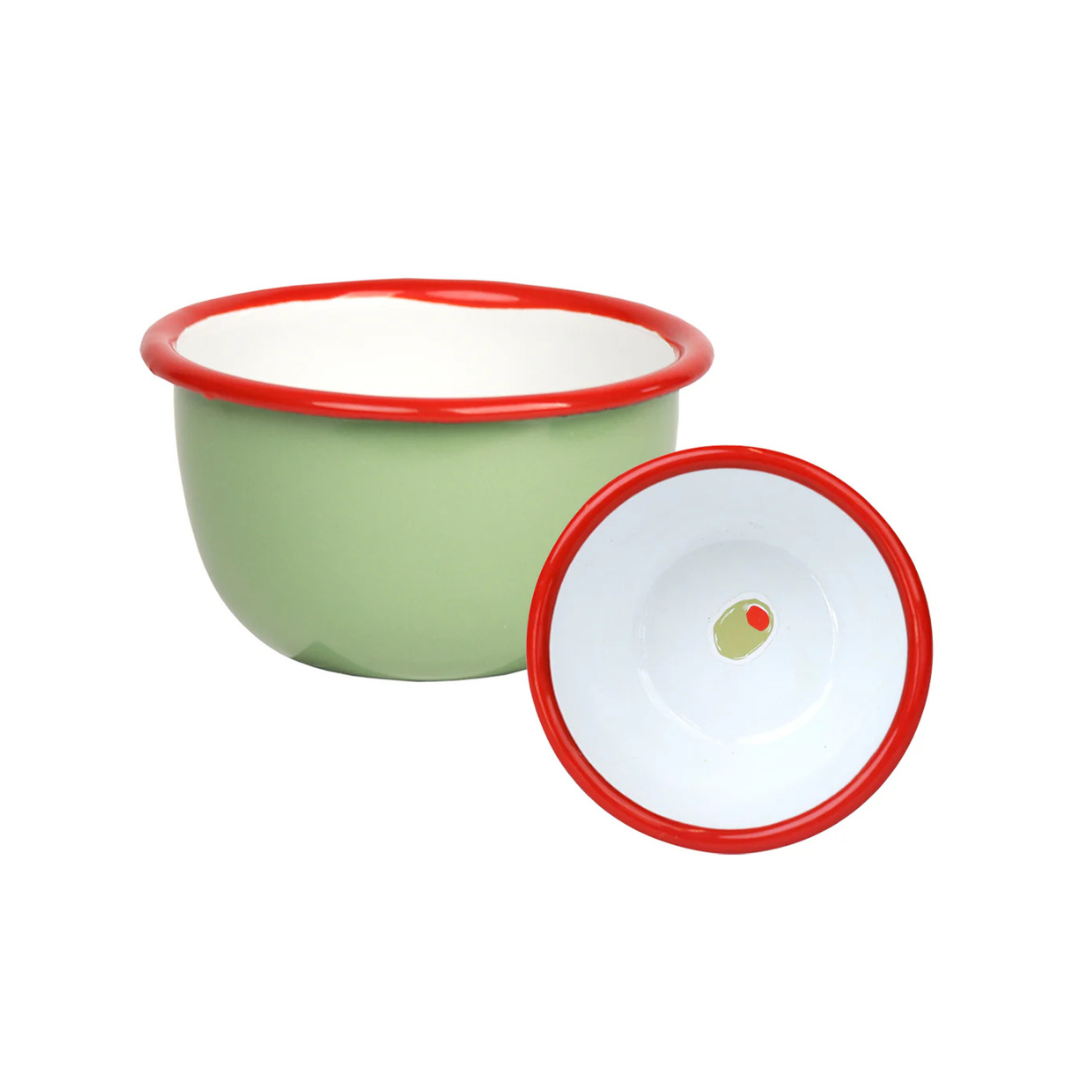 Green &amp; Red Olive Bowl 10 cm 