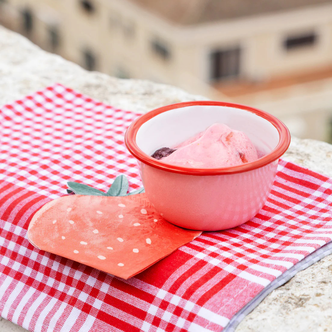 Red &amp; Pink Strawberry Bowl 10cm