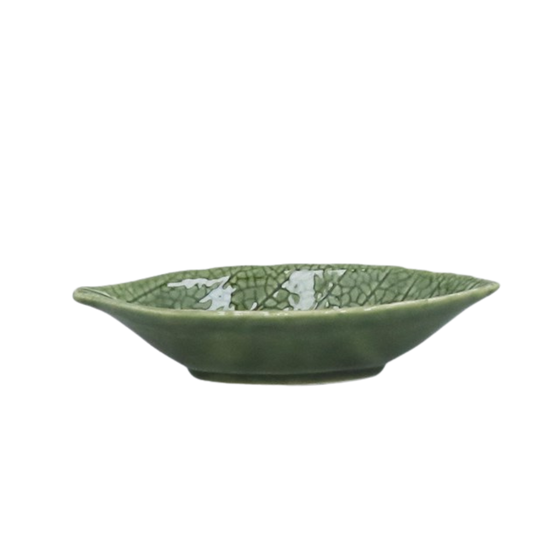 Green Ceramic Mini Leaf Dish