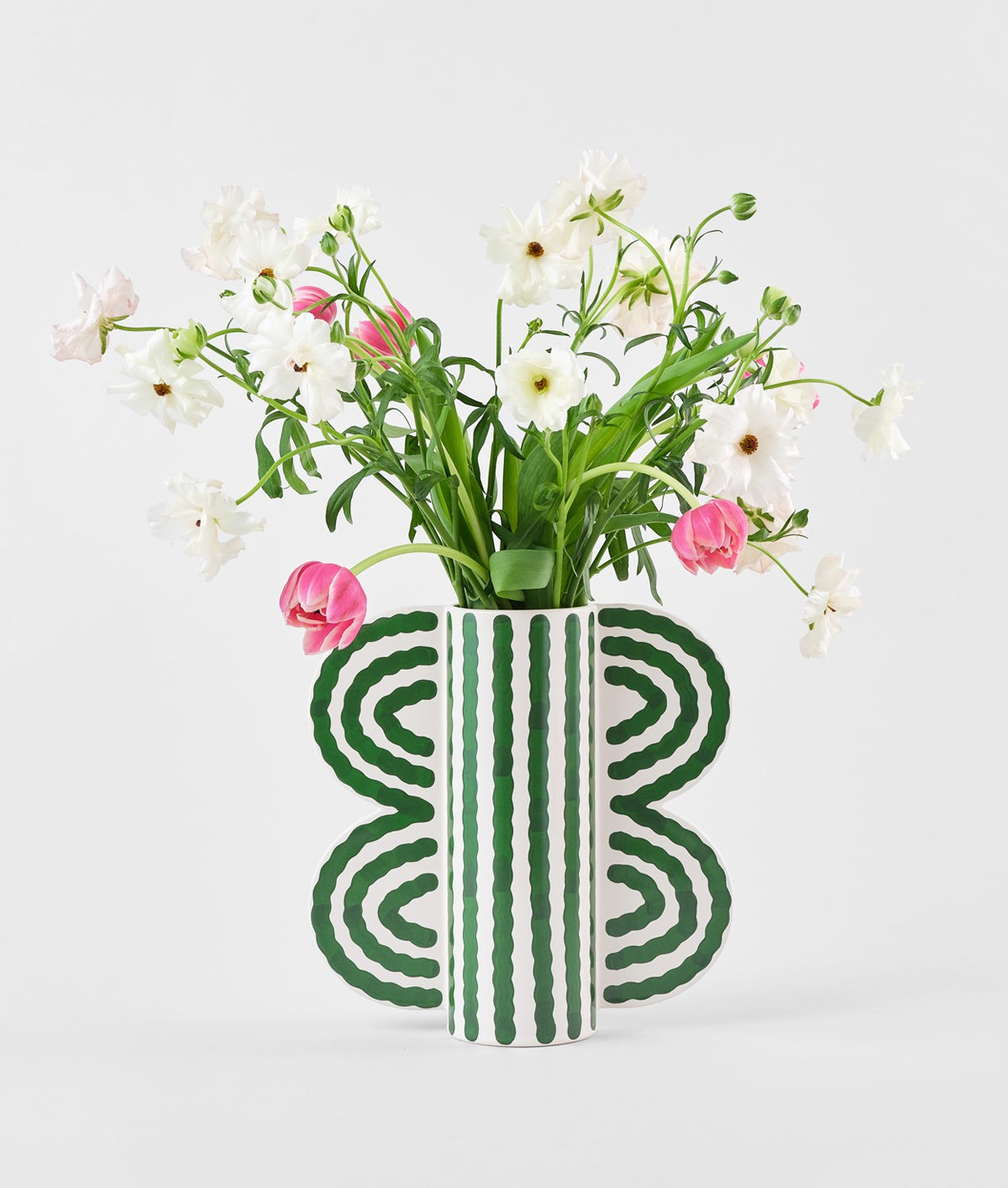 Large Butterfly Vase Green