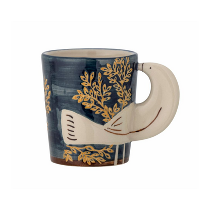 Hezha Stoneware Hand-Painted Cup Blue