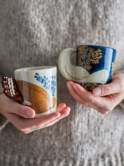 Hezha Stoneware Hand-Painted Cup