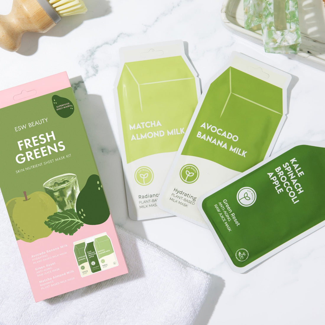 Fresh Greens Superfood - 3 Sheet Masks Set