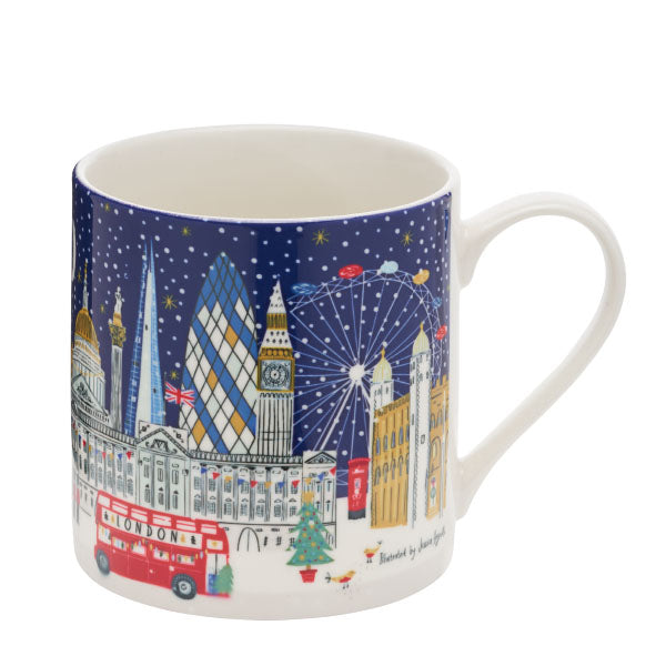 London Winter Ceramic Mug Scene