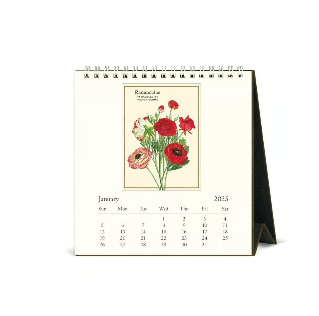 Language Of Flowers Desk Calendar 2025