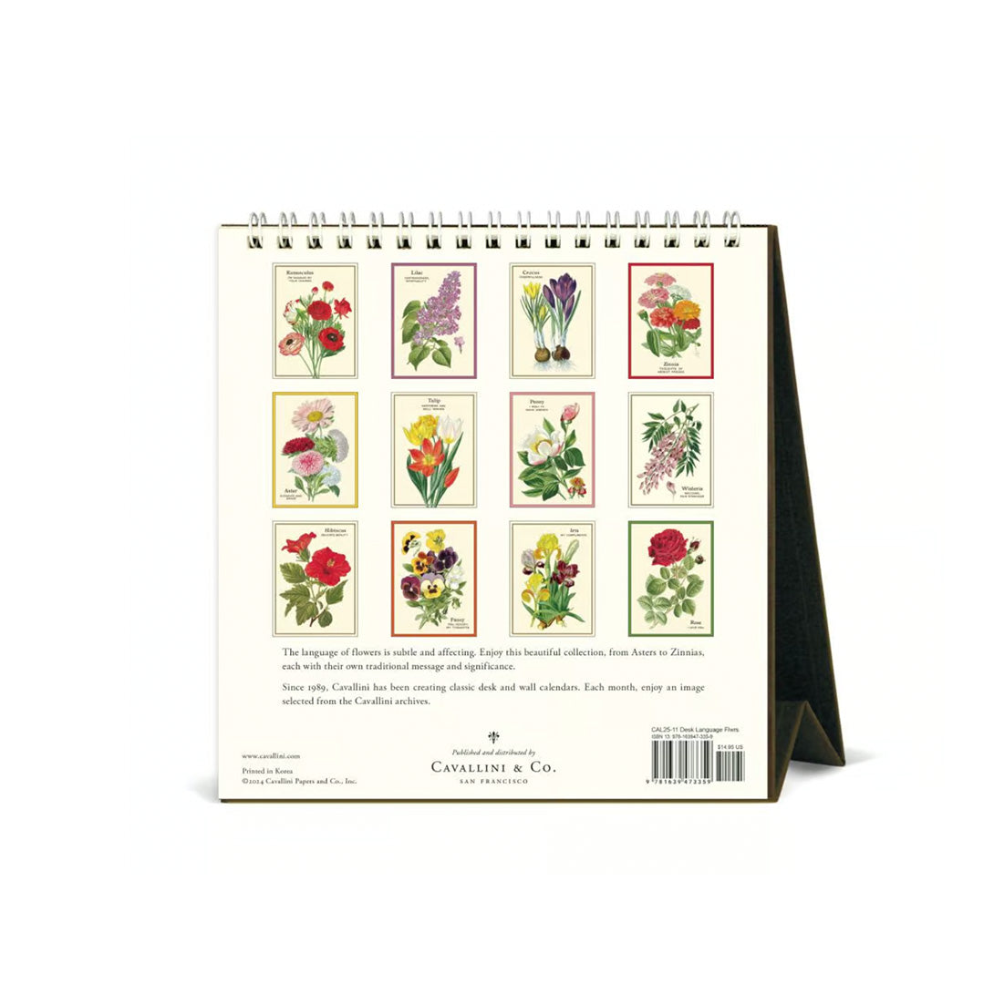 Language Of Flowers Desk Calendar 2025