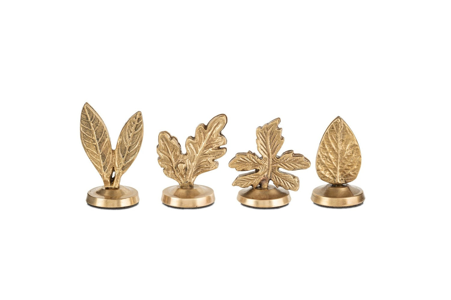 Leaf Brass Place Card Hoder