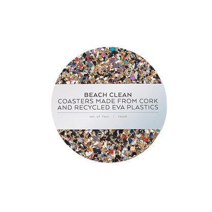 Beach Clean Round Coasters - Set of 4