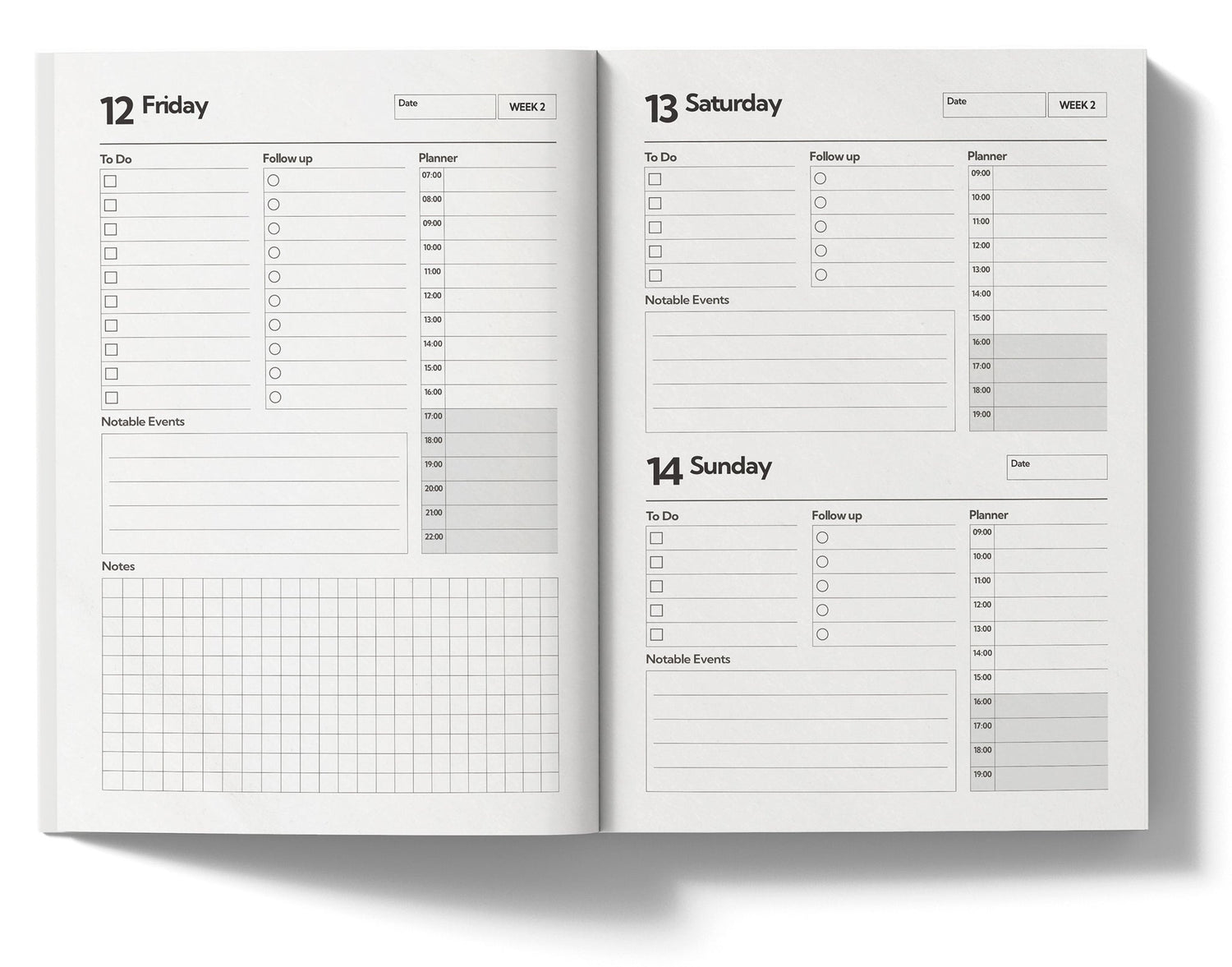 Nina 12 Month Daily Planner