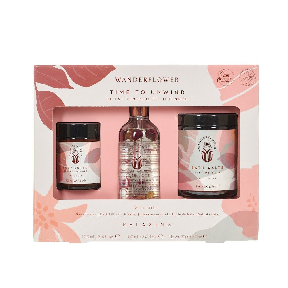 Time To Unwind Bath &amp; Body Set - Wild Rose
