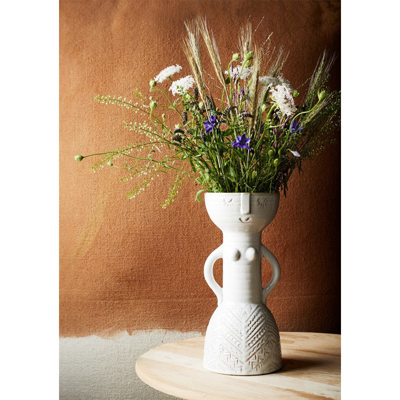 Woman With Hands On Hips Stoneware Vase